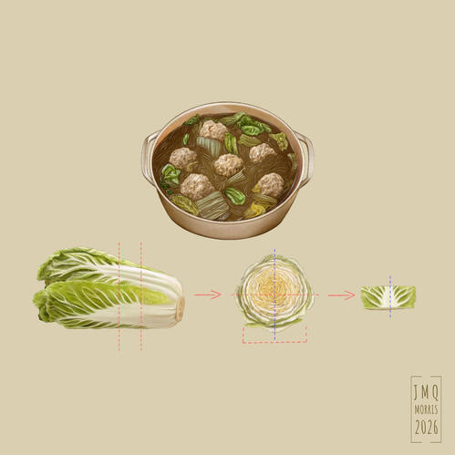 Napa Cabbage and Meatball Soup: Soup Season Zine